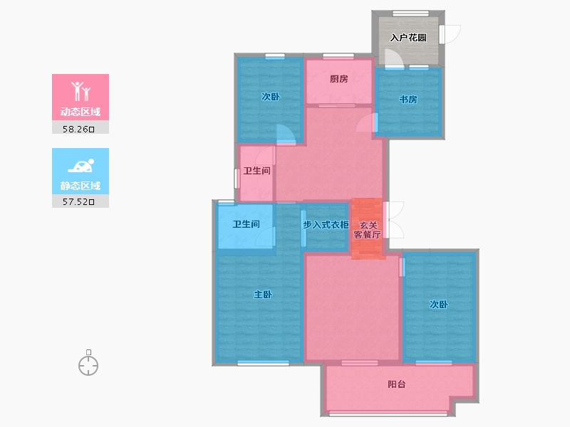 浙江省-绍兴市-天圣大越府-107.86-户型库-动静分区