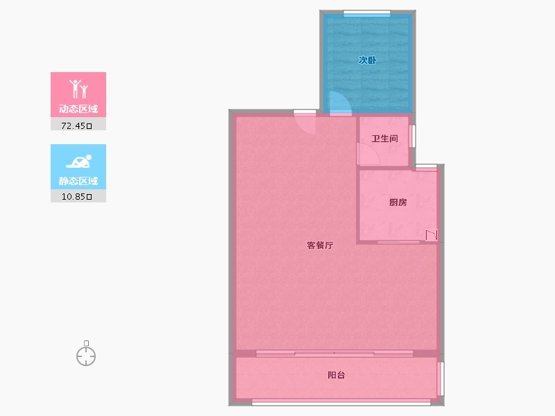 江苏省-苏州市-龙湖熙上-76.69-户型库-动静分区