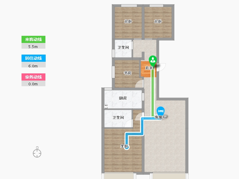 北京-北京市-信达・国子郡-89.95-户型库-动静线