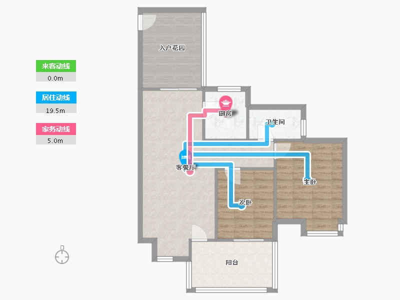 四川省-成都市-蓝光圣菲TOWN城-80.98-户型库-动静线