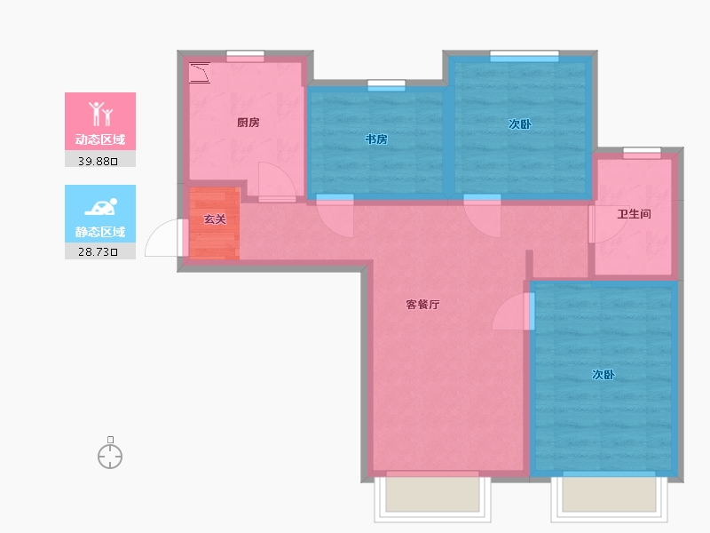 北京-北京市-信达・国子郡-60.21-户型库-动静分区