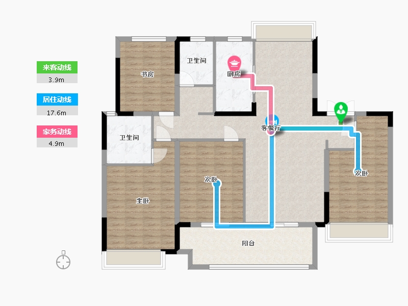 江苏省-南通市-上悦城-145.00-户型库-动静线