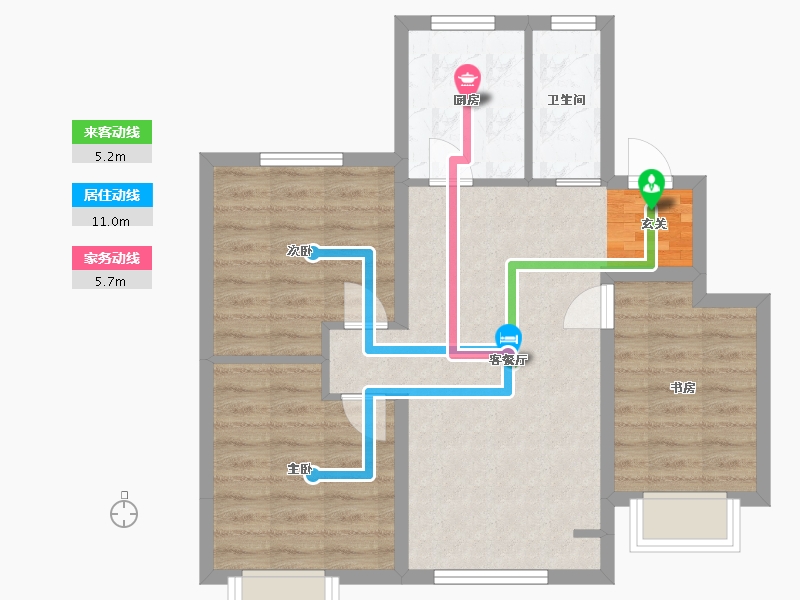 北京-北京市-紫金府・御园-68.36-户型库-动静线