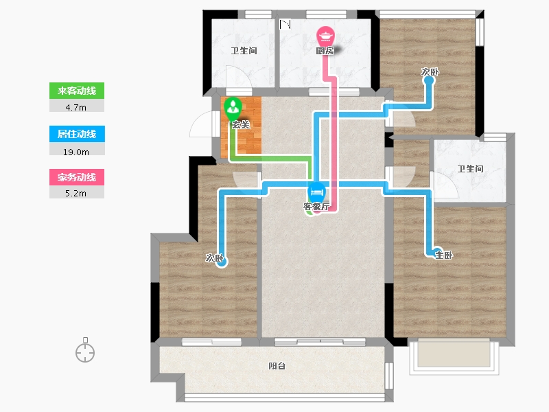 安徽省-合肥市-悦湖新著-86.00-户型库-动静线