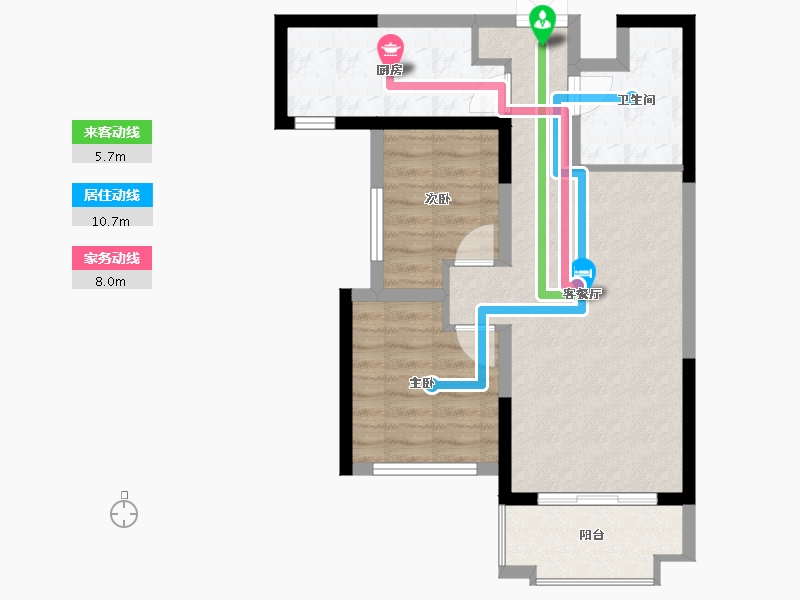 青海省-西宁市-紫薇・东进-61.26-户型库-动静线