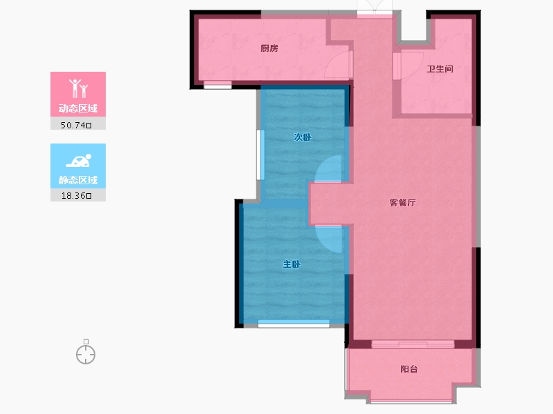 青海省-西宁市-紫薇・东进-61.26-户型库-动静分区