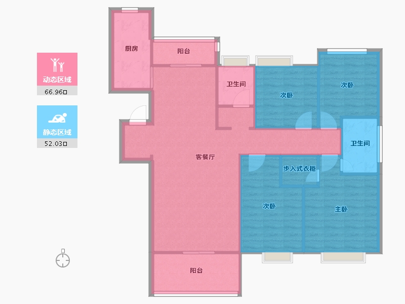 湖北省-武汉市-东城华府-108.78-户型库-动静分区