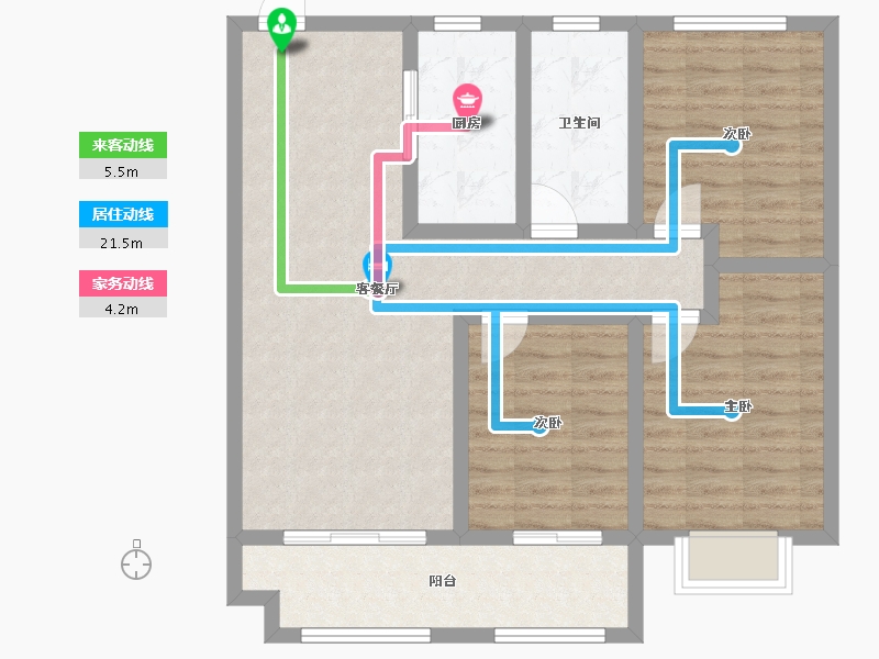 山东省-济宁市-康颐府-86.99-户型库-动静线