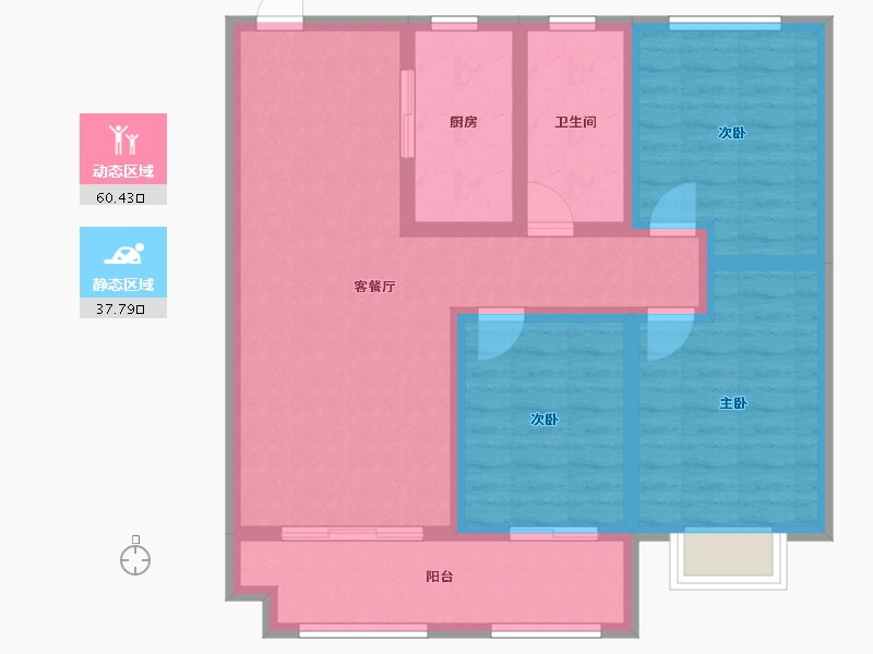 山东省-济宁市-康颐府-86.99-户型库-动静分区