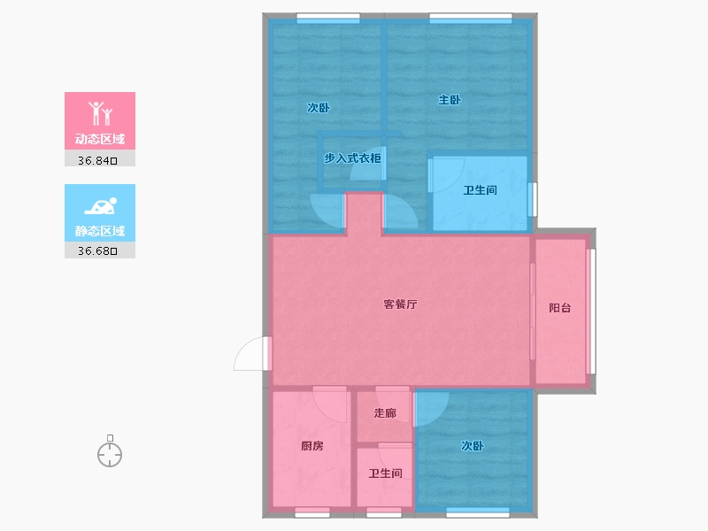 江苏省-宿迁市-新城悦隽-66.14-户型库-动静分区