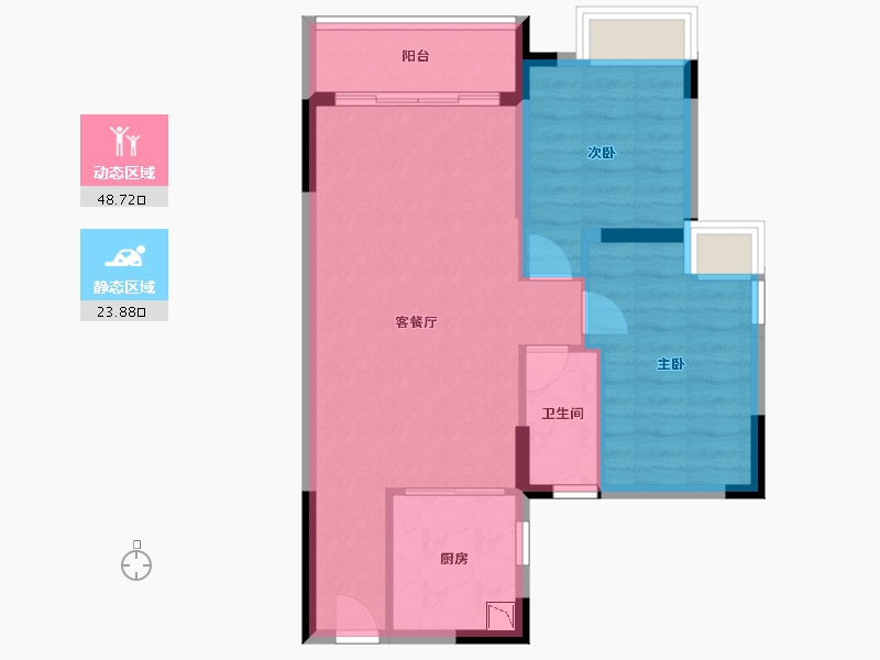 青海省-海南藏族自治州-海逸豪苑-65.22-户型库-动静分区