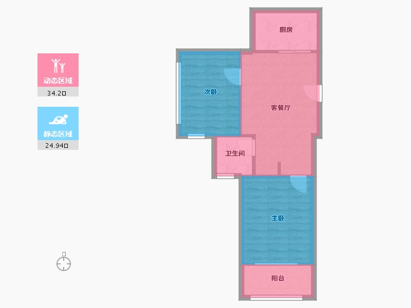 江苏省-南通市-海悦国际-53.33-户型库-动静分区