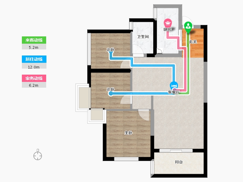 湖南省-长沙市-中建悦和城-72.69-户型库-动静线