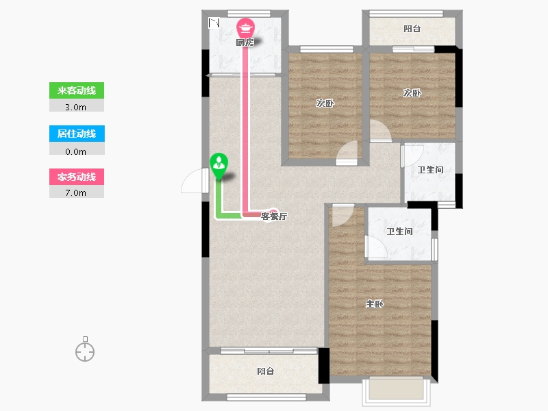 福建省-泉州市-天骏壹品-100.15-户型库-动静线