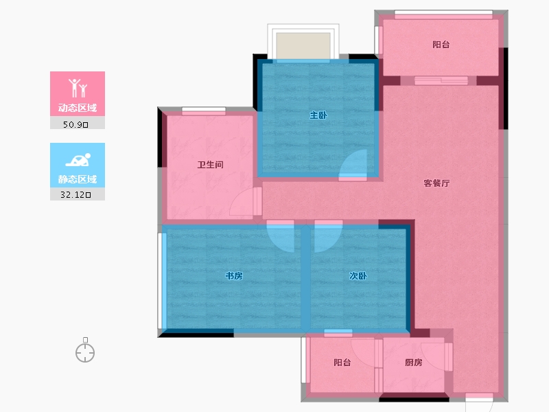 四川省-遂宁市-南城雅郡-72.23-户型库-动静分区