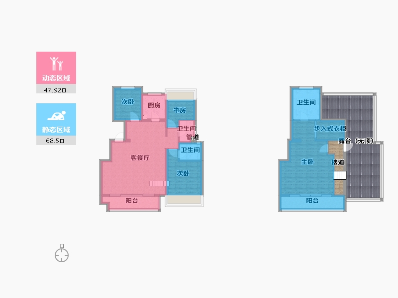 安徽省-芜湖市-伟星政务壹号-136.00-户型库-动静分区