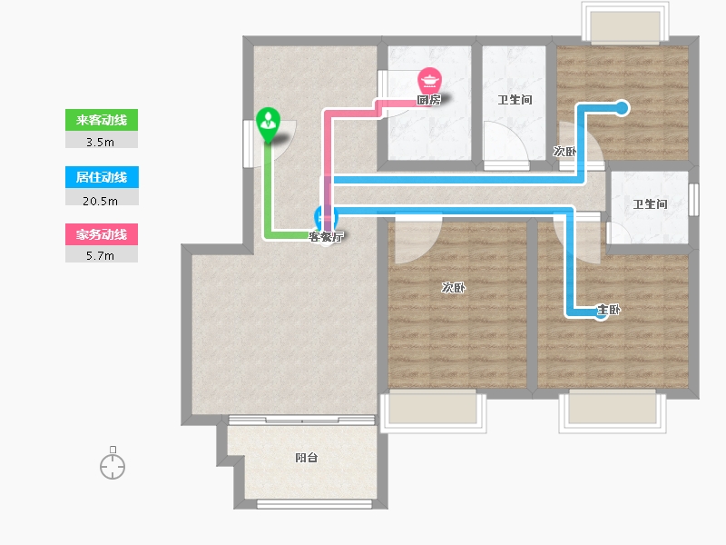 河南省-信阳市-金诚・东方花园-99.27-户型库-动静线