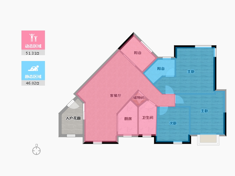 海南省-澄迈县-天赐上湾-94.19-户型库-动静分区