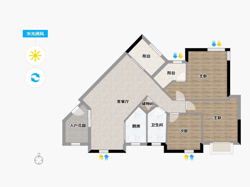 海南省-澄迈县-天赐上湾-94.19-户型库-采光通风