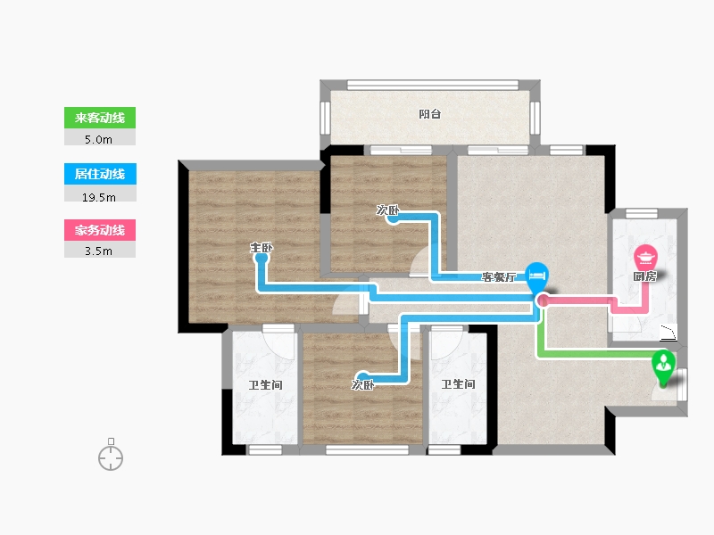 四川省-遂宁市-遂宁健康城・圣平澜岸-79.49-户型库-动静线