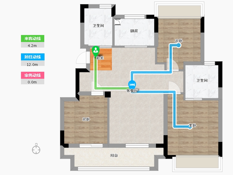 江苏省-南通市-卓越悦宸-78.40-户型库-动静线