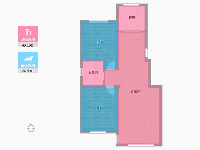 辽宁省-朝阳市-居然一品-68.37-户型库-动静分区