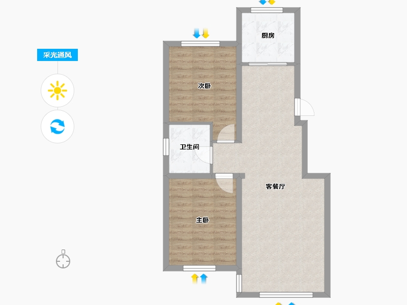 辽宁省-朝阳市-居然一品-68.37-户型库-采光通风