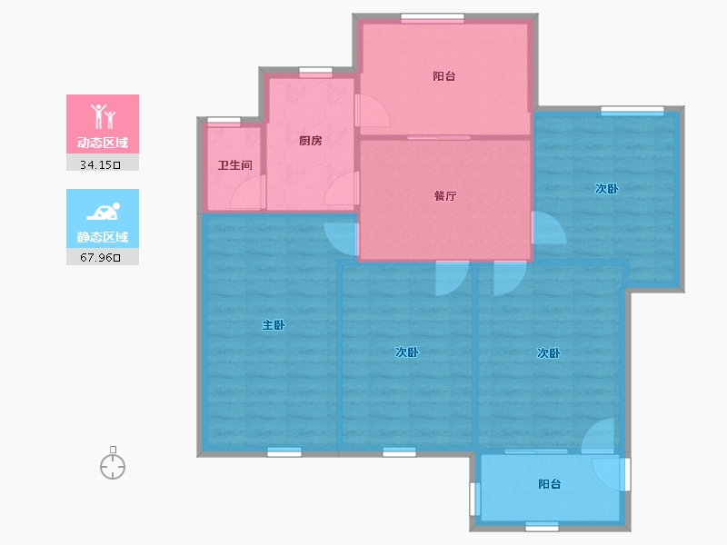 广东省-广州市-华南商住小区-93.61-户型库-动静分区