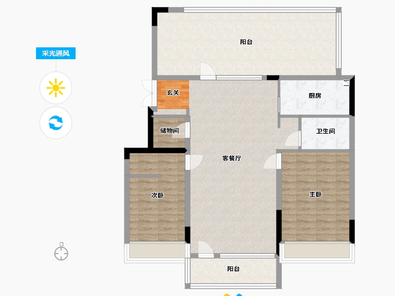 吉林省-长春市-金地江山�L�A-114.17-户型库-采光通风