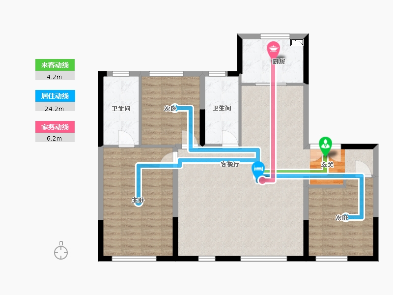 吉林省-长春市-中国铁建西派唐颂-101.66-户型库-动静线