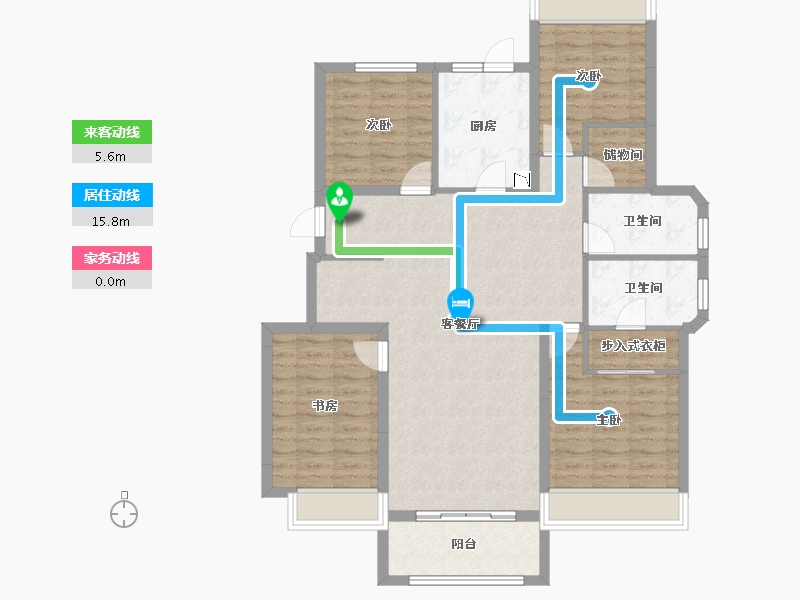 辽宁省-沈阳市-金地艺境-109.54-户型库-动静线