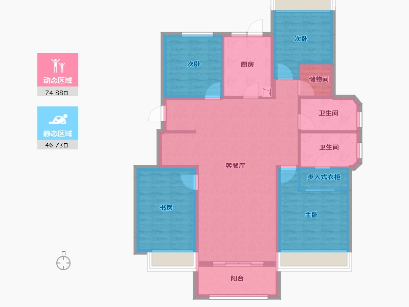 辽宁省-沈阳市-金地艺境-109.54-户型库-动静分区