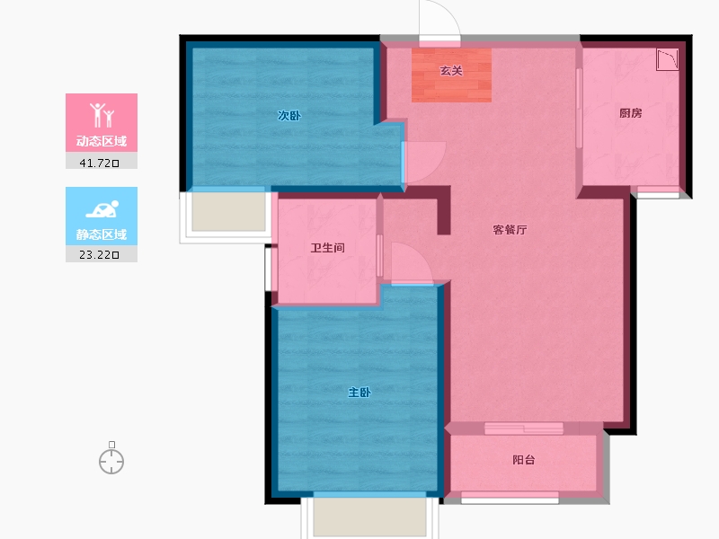 天津-天津市-天津华侨城天鹅堡・观筑-57.31-户型库-动静分区