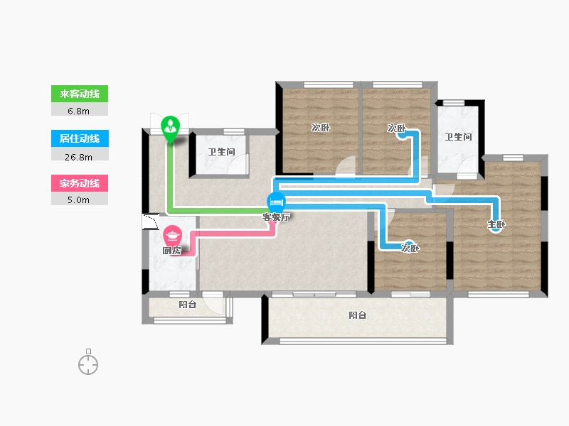 四川省-成都市-花样年家天下-107.81-户型库-动静线