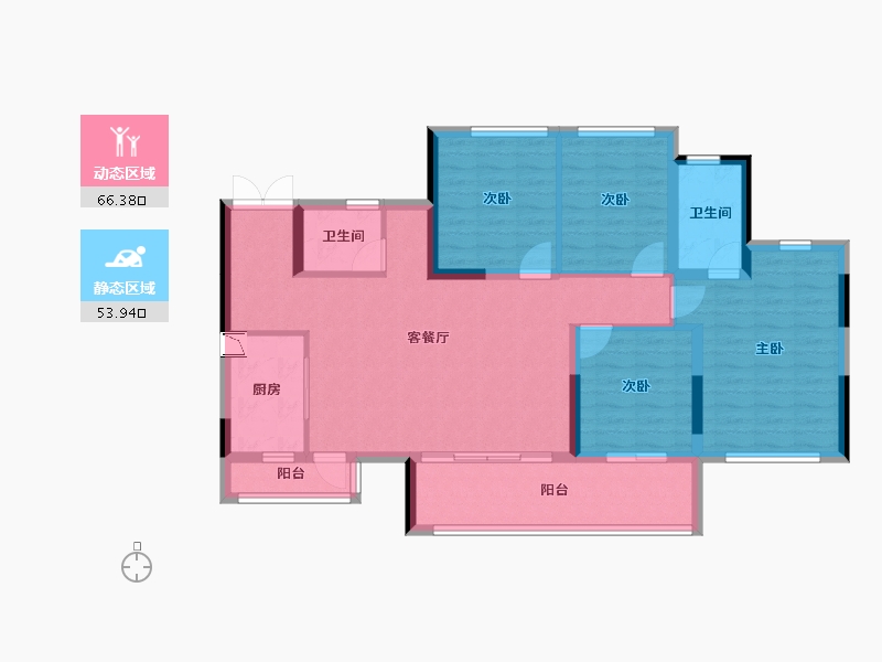 四川省-成都市-花样年家天下-107.81-户型库-动静分区