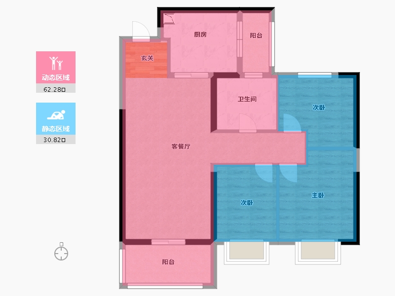 福建省-三明市-恒大御龙天峰-83.20-户型库-动静分区