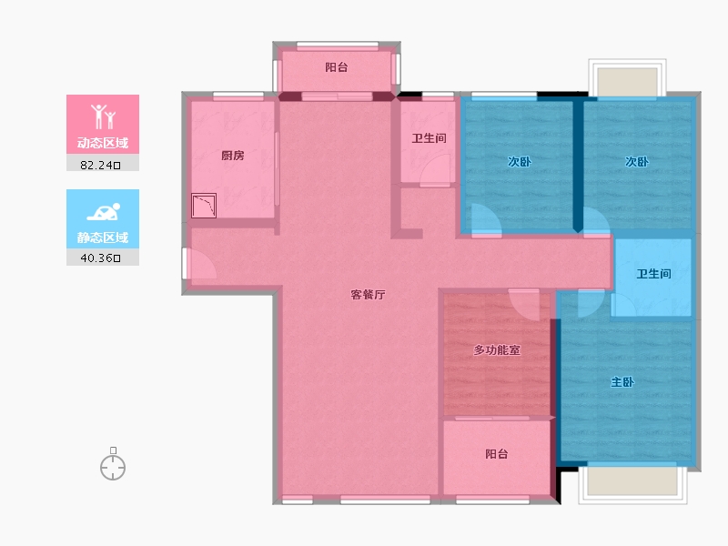 福建省-泉州市-龙湖嘉天下-109.38-户型库-动静分区