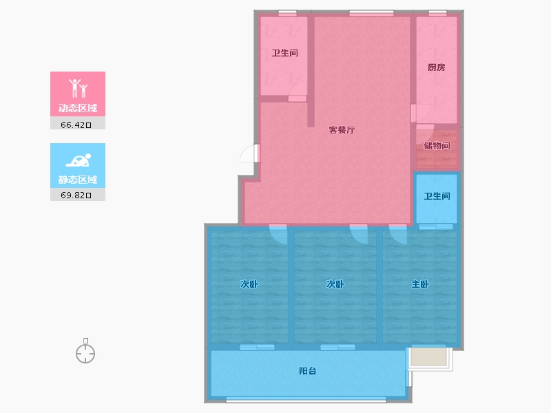 山东省-济宁市-孟姑集阳光花园-122.00-户型库-动静分区