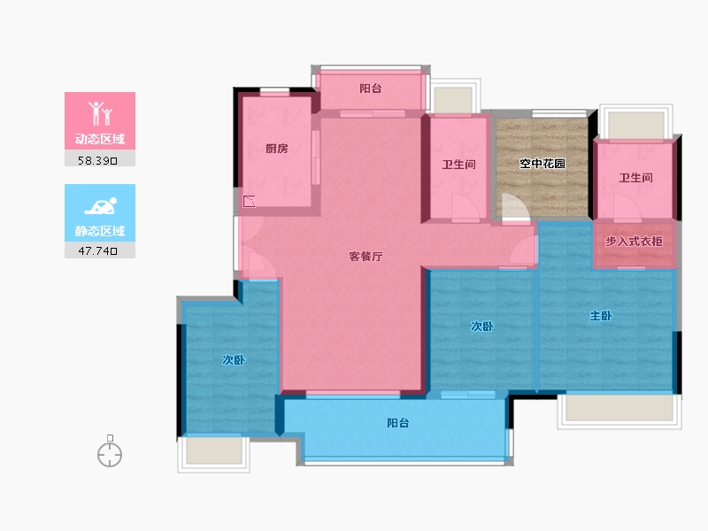 广东省-江门市-保利�h府-102.19-户型库-动静分区