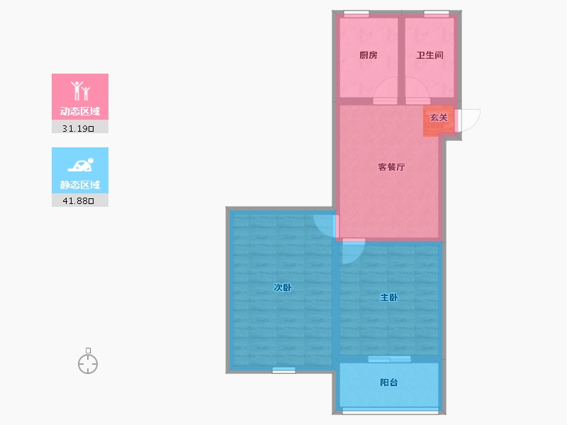 上海-上海市-东泉苑-64.76-户型库-动静分区