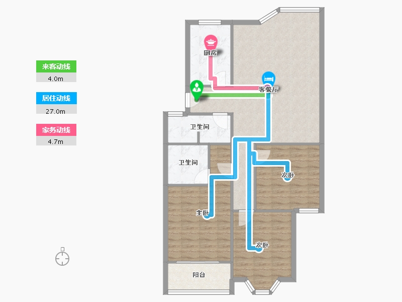 浙江省-杭州市-雅兰公寓-97.09-户型库-动静线