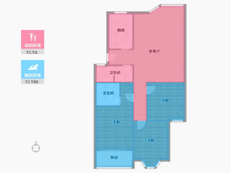 浙江省-杭州市-雅兰公寓-97.09-户型库-动静分区