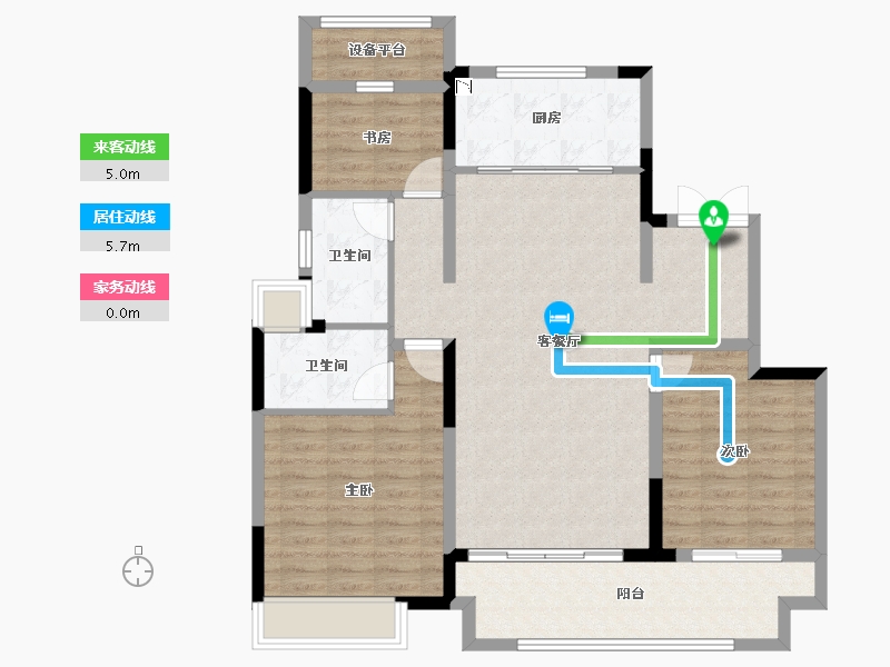 江苏省-苏州市-澜悦华庭-104.01-户型库-动静线