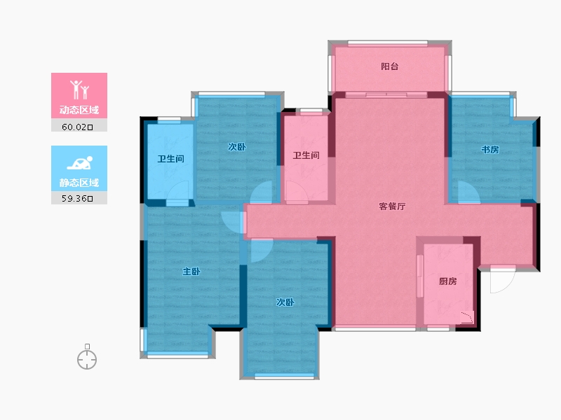 广西壮族自治区-南宁市-阳光城丽景湾-106.32-户型库-动静分区