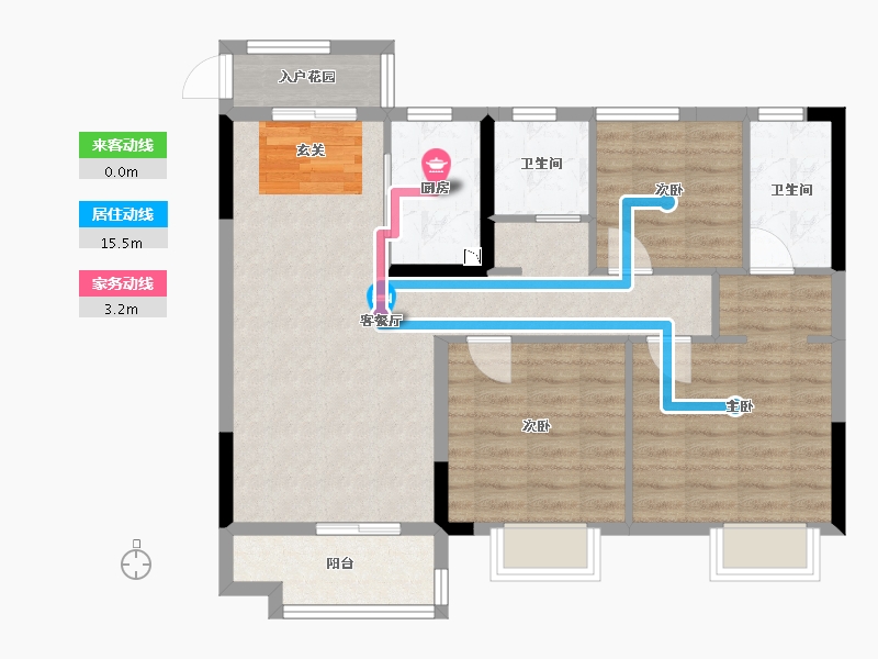 江西省-南昌市-正荣中奥悦玺台-84.70-户型库-动静线