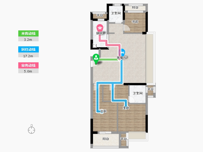 浙江省-温州市-中南瓯海印象南府-84.00-户型库-动静线