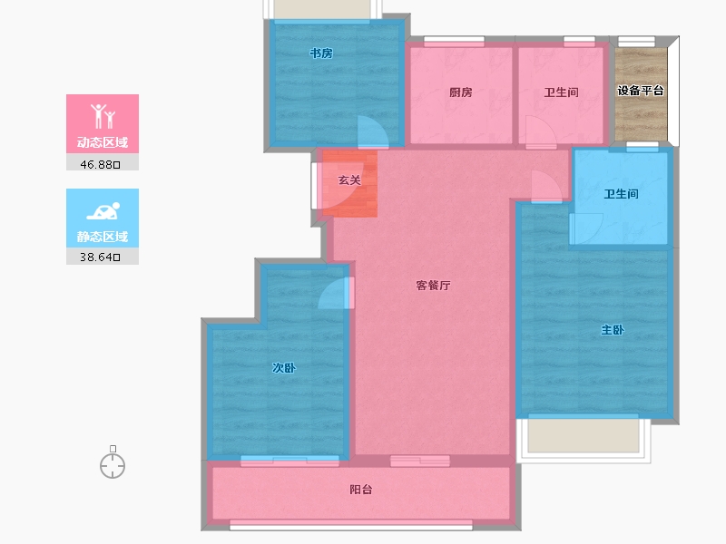 浙江省-衢州市-天阳融信・澜岸铭邸-78.36-户型库-动静分区