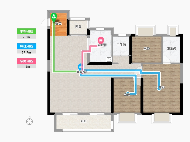 湖北省-武汉市-交投华园-102.40-户型库-动静线