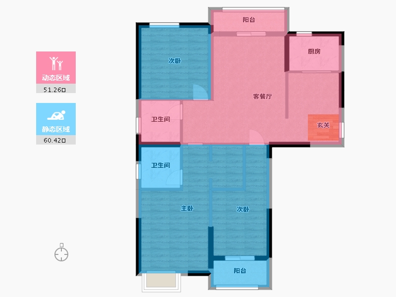 湖北省-武汉市-城投秀水青城-100.34-户型库-动静分区