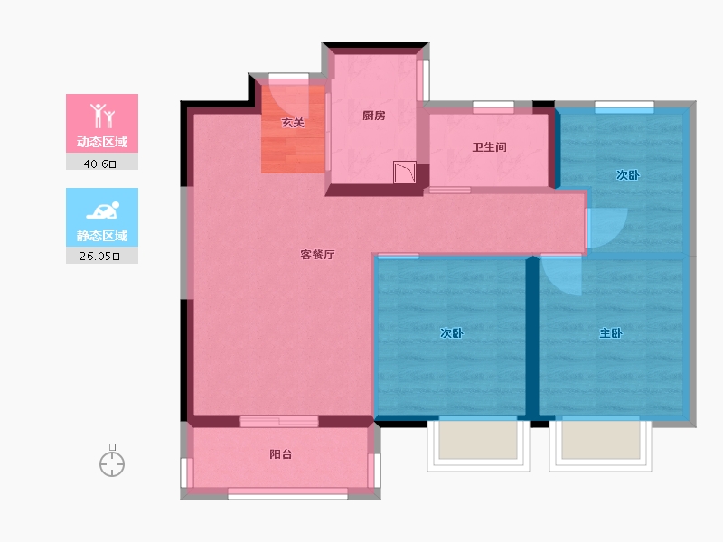 湖北省-武汉市-绿地大都会-58.75-户型库-动静分区